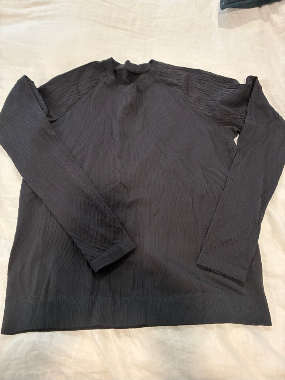 Women’s Black Ribbed Crewneck